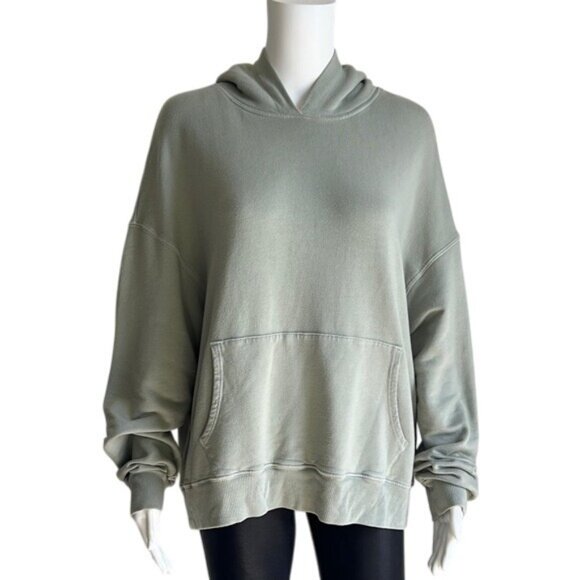 Monrow Supersoft Pullover Hoody in Sage Green - XL - Picture 1 of 7
